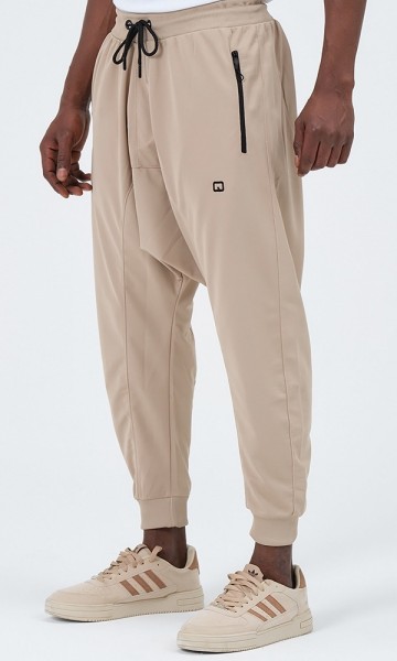 Joggingbroek leger beige van qabail 2