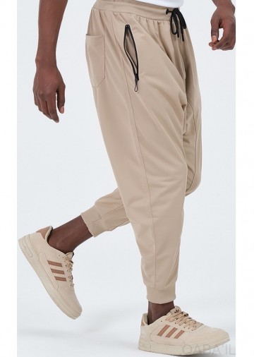 Joggingbroek leger beige van qabail