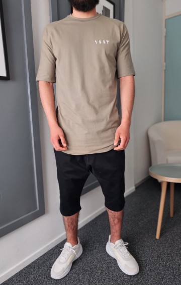 Kaki t shirt 1443 van qawy 2