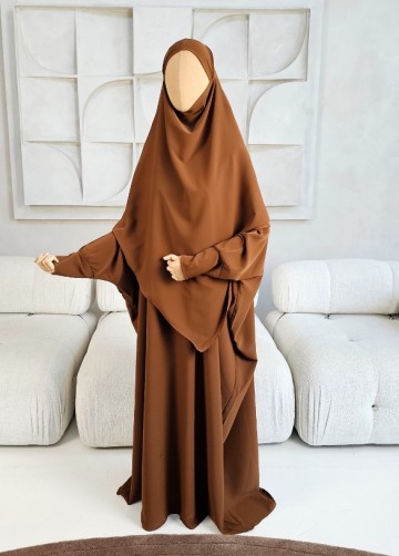 Khimar set dunya medina silk camel
