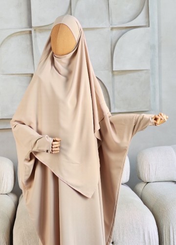 Khimar set dunya medina silk creme 3