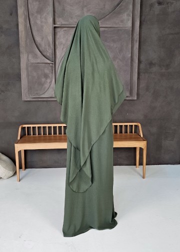 Khimar set farah buttons groen 2