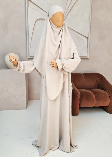 Khimar set safae creme 2
