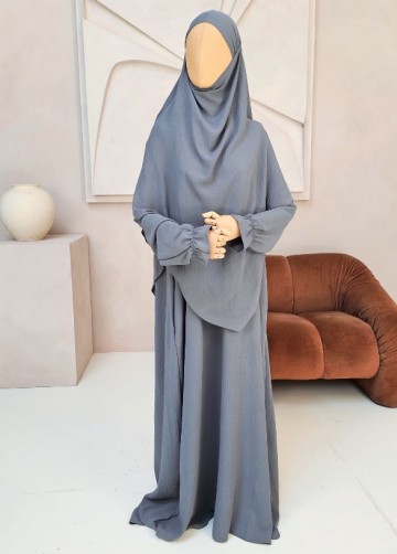 Khimar set safae donkergrijs 2