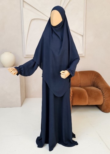Khimar set safae navy
