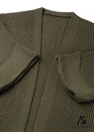 Kimono vest sekinah donkergroen