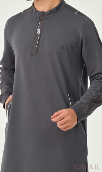 Kurta subtle antraciet van qabail 3