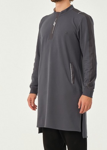 Kurta subtle antraciet van qabail