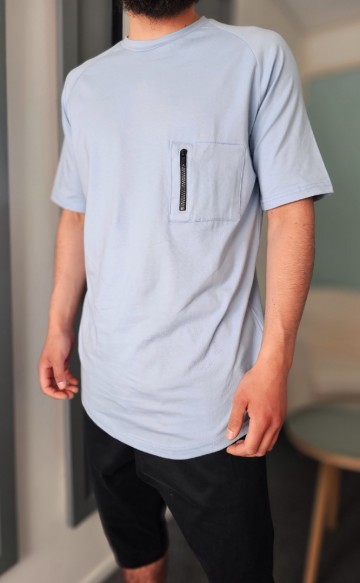 Lang t shirt technical lichtblauw van qawy 3