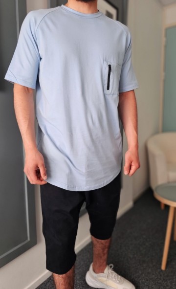 Lang t shirt technical lichtblauw van qawy 5