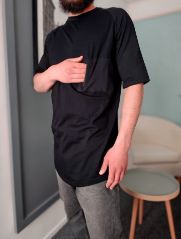 Lang t shirt technical zwart van qawy 4