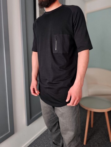 Lang t shirt technical zwart van qawy 5