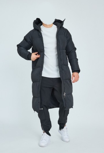 Lange parka winter zwart van frilivin 2