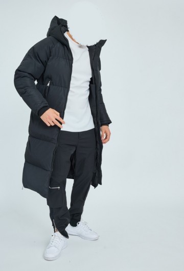 Lange parka winter zwart van frilivin 3