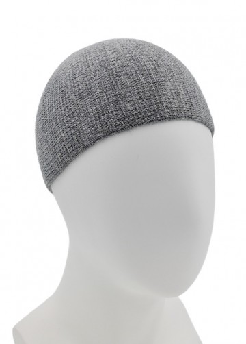 Lichtgrijze gebedsmuts woolmix