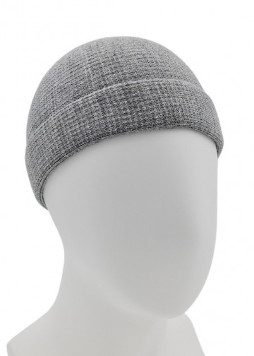 Lichtgrijze muts van wolmix