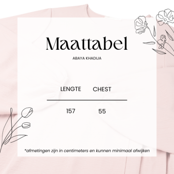 Maattabel abaya khadija 4