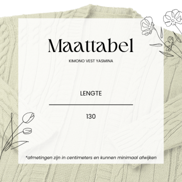 Maattabel kimono vest yasmina