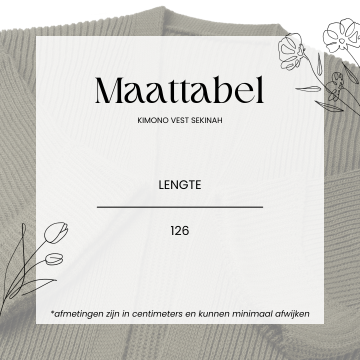 Maattabelkimono vest sekinah nl