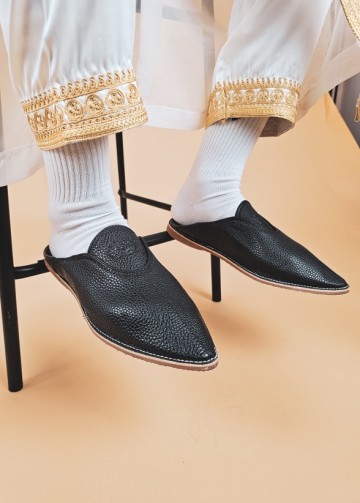 Marokkaanse babouche zwart