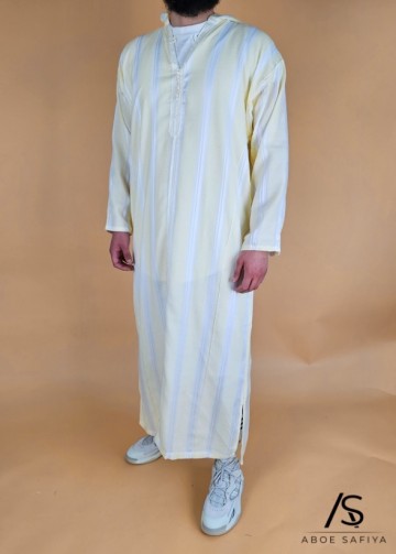 Marokkaanse djellaba marrakesh geel van rafiq