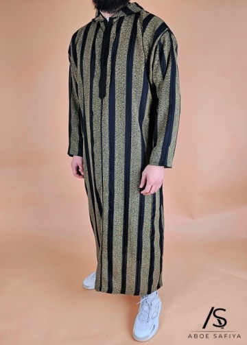 Marokkaanse djellaba marrakesh groenmosterd van rafiq