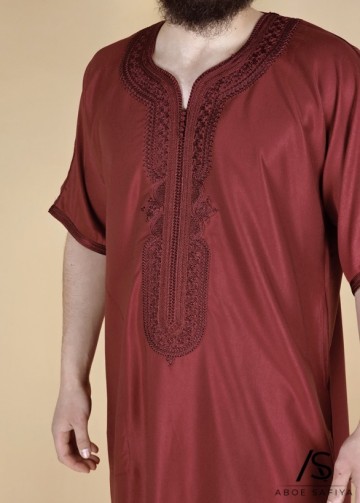 Marokkaanse kandora luxury bordeaux