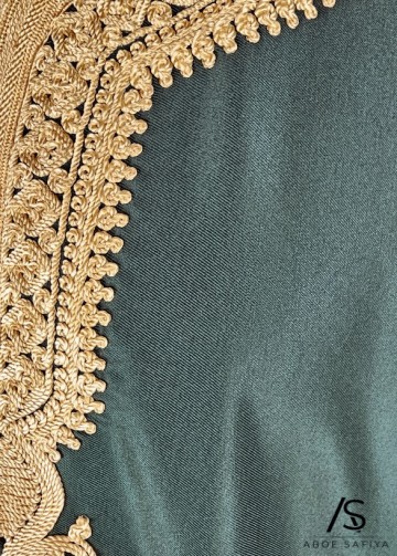 Marokkaanse kandora luxury groengoud 2