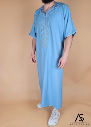 Marokkaanse kandora luxury lichtblauw 2