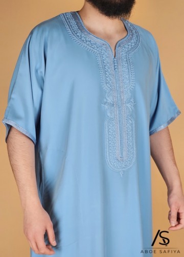 Marokkaanse kandora luxury lichtblauw 4