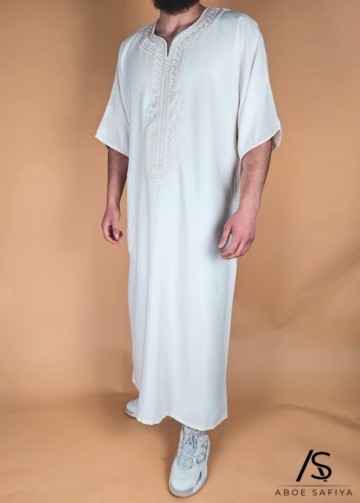 Marokkaanse kandora luxury off white 2