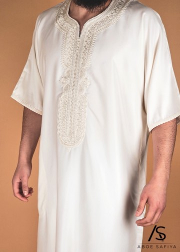 Marokkaanse kandora luxury off white 4