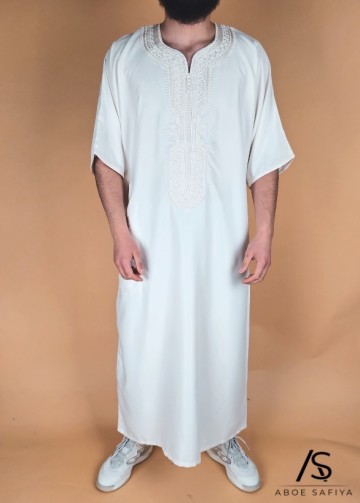 Marokkaanse kandora luxury off white