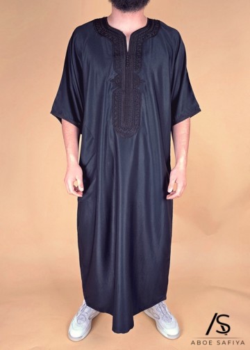 Marokkaanse kandora luxury zwart