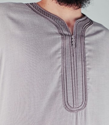 Marokkaanse kandora plain violet van zein 4