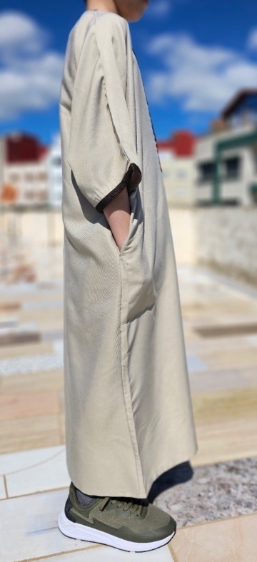 Marokkaanse kandora voor jongens   beige 2