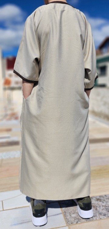 Marokkaanse kandora voor jongens   beige 3