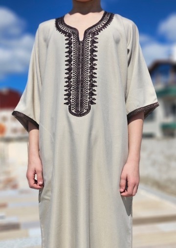 Marokkaanse kandora voor jongens   beige