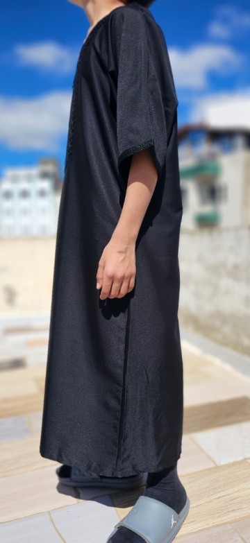 Marokkaanse kandora voor jongens   zwart 2