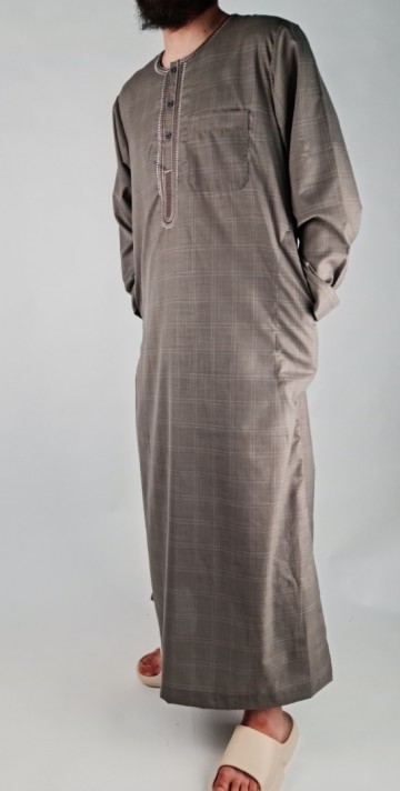 Marokkaanse qamis checker bruin van zein 2