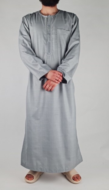 Marokkaanse qamis checker grey van zein  2