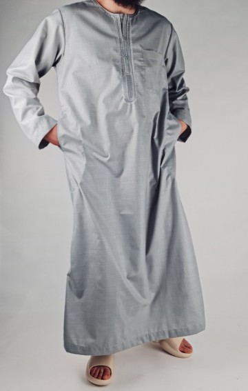 Marokkaanse qamis checker grey van zein  4