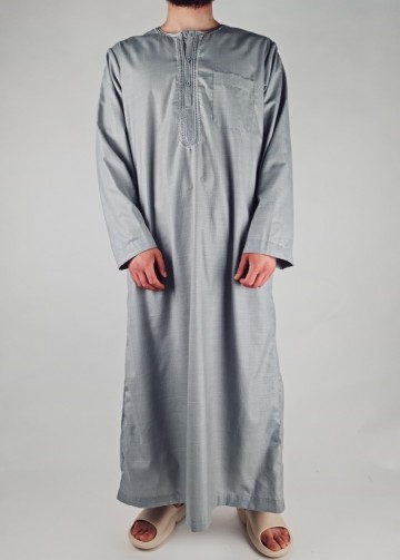 Marokkaanse qamis checker grey van zein