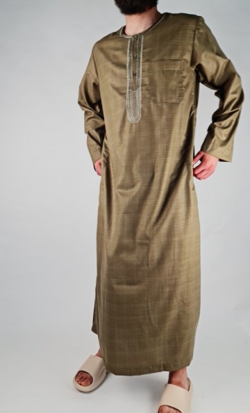 Marokkaanse qamis checker olive van zein 2
