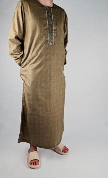 Marokkaanse qamis checker olive van zein 3