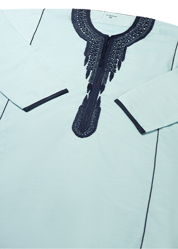 Marokkaanse Qamis Turquise blauw