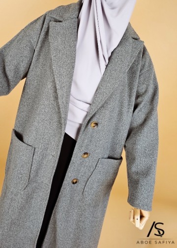 Nette grijze winterjas samira 2