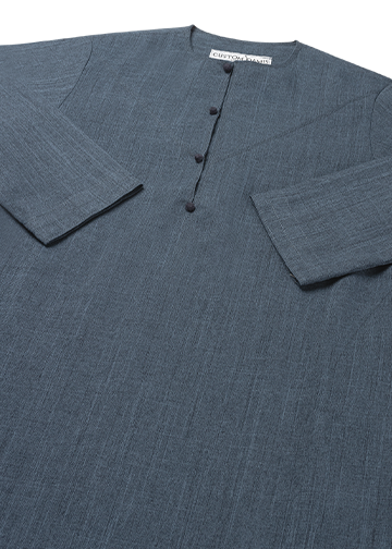 Qamis jongetjesdonkerblauwdetail