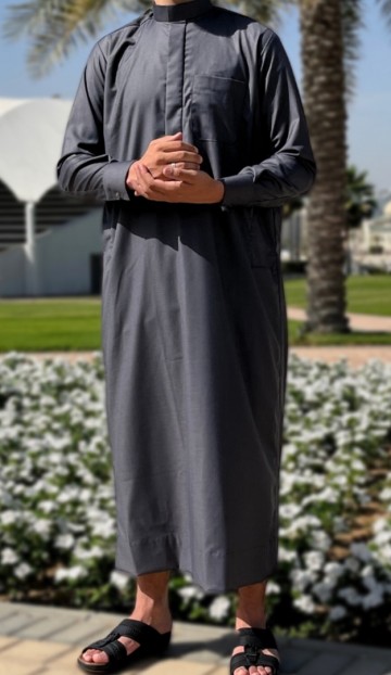 Saudi cashmere donkergrijs 3