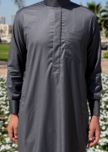 Saudi cashmere donkergrijs 4